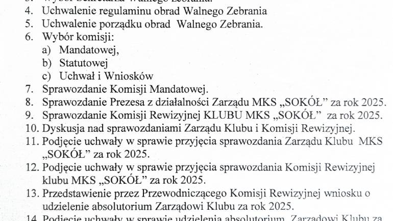 Walne Zebranie Sprawozdawcze